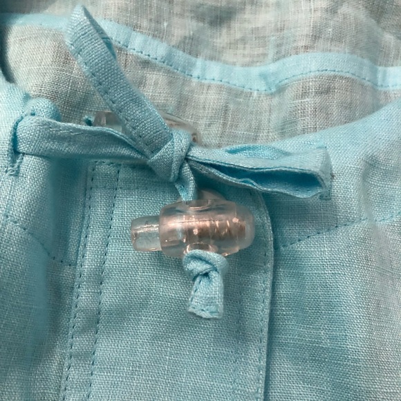 Vintage J. Marco 100% Linen Zip Button down Jacket crop Top Size Large - Picture 8 of 9